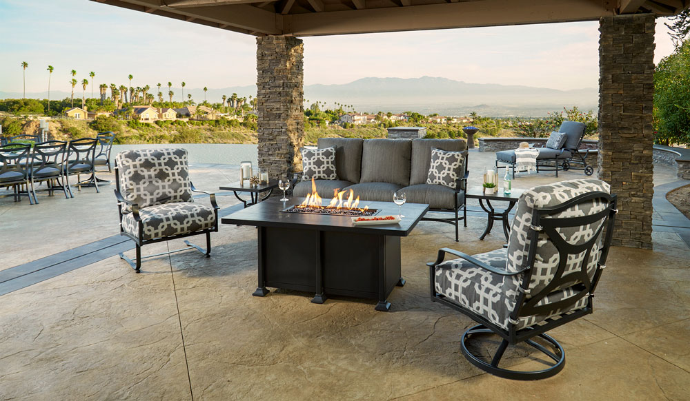 O.W. Lee Fire Table and Madison Outdoor Seating