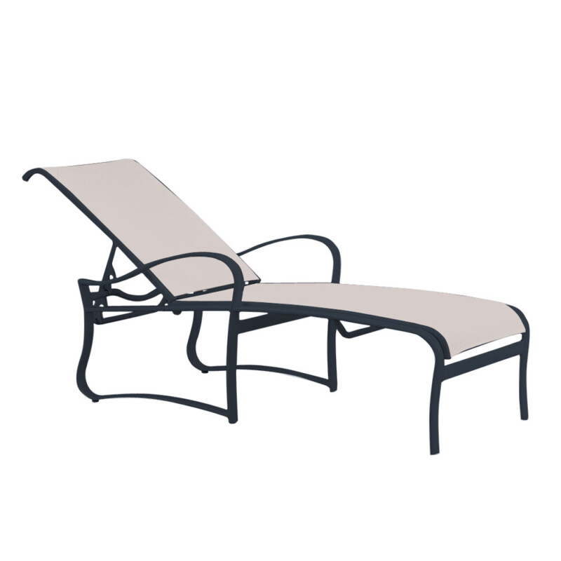 Shoreline Sling Chaise Lounge with Arms Patio Furniture California