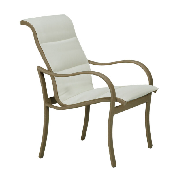 Shoreline Padded Low Back Sling Dining Chair Patio Furniture