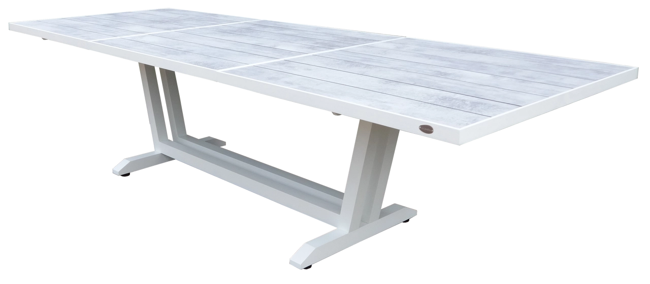 amaka extension table alumunum white