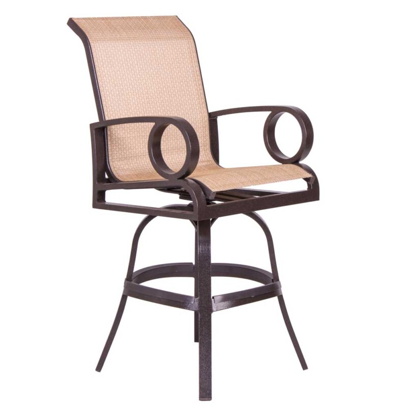 Regatta Sling Swivel Bar Stool California Patio Outdoor Patio Furniture